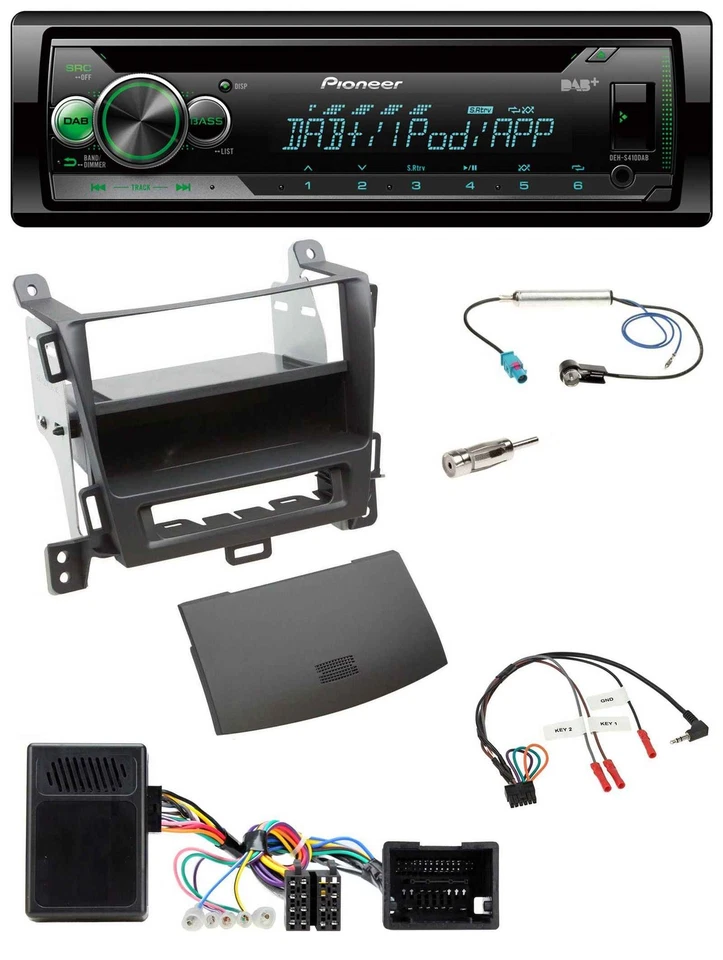 Pioneer USB MP3 DAB Lenkrad CD Autoradio für Opel Tourer Zafira ab 2013 jet blac - Bild 1 von 4