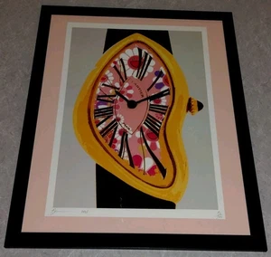 DEATH NYC ltd ed signed FRAMED street art print 45x32cm melting Cartier Watch - Picture 1 of 3