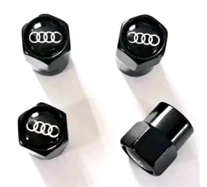 4x AUDI Ventilkappen Edelstahl Audi Logo Emblem Auto Motorrad Audi Felgen - Picture 1 of 1