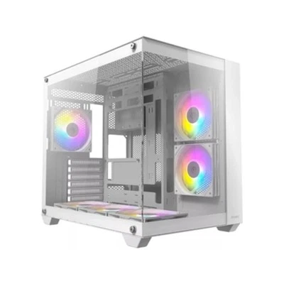 ANTEC CX800 ATX Mid Tower Gaming Case - White - 3 x ARGB Fans - Glass Side/Front - Image 1 of 4