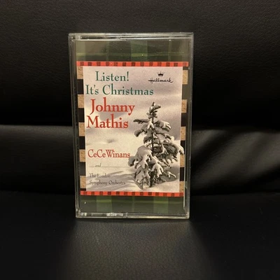 JOHNNY MATHIS - LISTEN! IT'S CHRISTMAS (Tested Cassette, 1999, Halmark) - Image 1 of 3