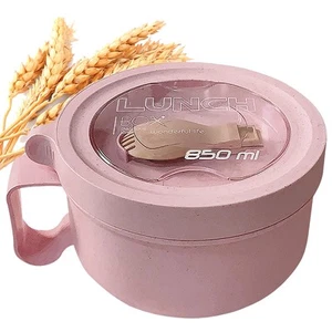 Wheat Straw Microwave Ramen Bowl Set Noodle Bowls,Microwave Safe Instant Nood... - Picture 1 of 7