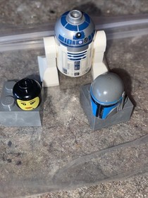 Lego Jengo Fett HELMET & Female Baclava Head RARE + Bonus R2D2
