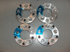 Set of 4 Chevy GM 5x4.75 to 5x5 – 1.25” Thick Aluminum Wheel Spacer Adapters - Picture 1 of 14