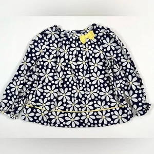 GYMBOREE Niñas Margarita Top 18-24m Lazo Manga Larga Floral Camisa Descatalogada Retro - Imagen 1 de 10