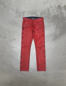 SS 2004 MAISON MARTIN MARGIELA X H&M RE-EDITION red painted jeans size 29 - Imagen 1 de 19