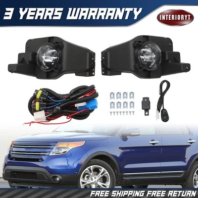 Driving Bumper Lamps Left+Right Fog Lights For 2012 2013 2014 2015 Ford Explorer - Image 1 of 4