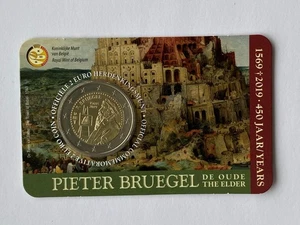 BELGIUM - 2€ Euro commemorative coin 2019 - Pieter Bruegel the Elder NL coincard - Picture 1 of 2