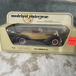 MATCHBOX MODEL OF YESTERYEAR 1933 AUBURN 851 #Y-19 AVEC SA BOITE - Picture 1 of 6