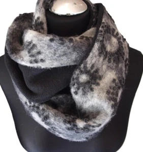 Loop Musterwalk Loopschal Winter warm Baumwolle gefüttert Unikat kreativ.atelier - Bild 1 von 6