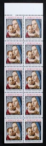 US-Briefmarken #2514 ~ 1990 25 ¢ Weihnachten: Madonna und Kind Brot 10 postfrisch RL46 - Bild 1 von 1