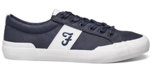 BeautifulFARAH scarpe da ginnastica uomo Dallas Plimsolls blu navy/bianco taglia 10UK nuove con scatola - Foto 1 di 4