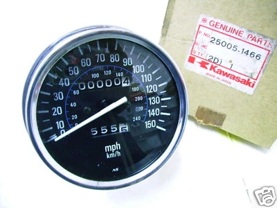 Kawasaki Zephyr ZR750 Speedometer 1991-93 NOS SPEEDO GAUGE KMH MPH 25005-1466 - Image 1 of 4