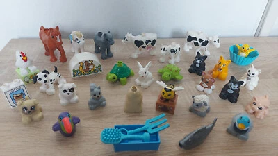 LEGO DUPLO TIERE BAUERNHOF WOHNHAUS HUND KATZE VOGEL HUHN ENTE SCHAF FERKEL NEU - Bild 1 von 4