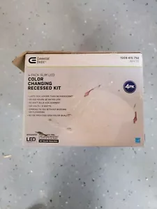 Commercial Electric Pro Value Series LED 4 in Round Adj Color Temp, Wht 4-Pk - Picture 1 of 6