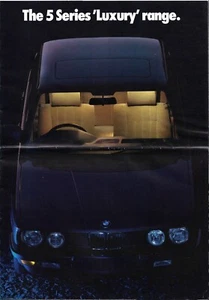 BMW 5-Series Lux E28 1986-1988 UK Market Sales Brochure 518i, 520i & 525e - Picture 1 of 2