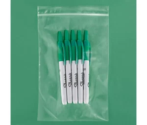 100 pcs 5x7" Clear Reclosable Seal Top Zip Bag Plastic Poly Lock Bags 2 Mil - Picture 1 of 1