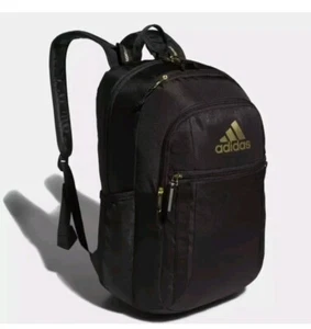 Adidas Excel 7 Backpack Black Gold School Laptop Book Bag IU7680 - Picture 1 of 7