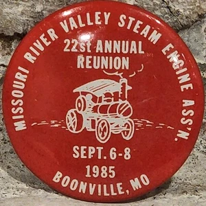 🚜1985 Boonville Missouri River Valley Steam Engine Assn 22nd Reunion Farm Pin - Bild 1 von 1