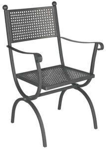 Gartenstuhl ROMEO braun (Marone) von MBM Eisen 2-fach verzinkt Gartensessel OVP - Bild 1 von 5