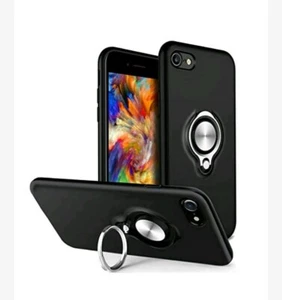 CORNMI 360 GRAD DREHBARER METALLRING SCHWARZ HÜLLE IPHONE 7 SKIN COVER - Bild 1 von 10