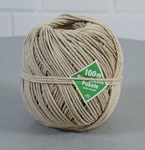 Kordel Paketschnur 100 Meter Naturfaser H für schwere Pakete - Picture 1 of 3