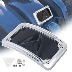 1X For Harley 3 Hole Mount Chorme Curved Laydown License Plate Mount Bracket - Bild 1 von 9