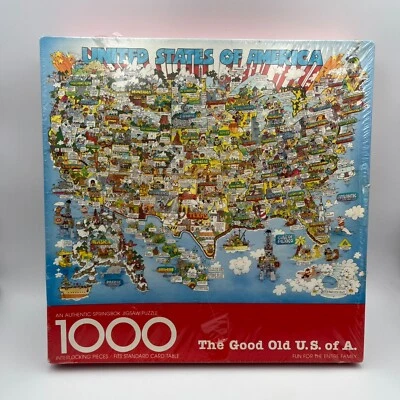 Springbok The Good Old U.S. of A. 1000pc Jigsaw Puzzle PZL5925 New - Image 1 of 4