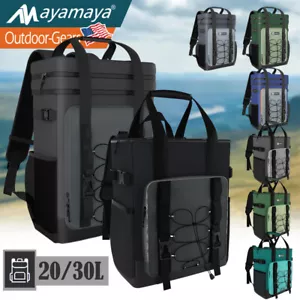 24/40 Cans Cooler Backpack Leakproof Insulated Soft Bag for Picnic Camping Beach - Picture 1 of 18