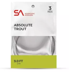 Scientific Anglers Assolute Trout Leader Confezione da 3 - 9' - 5X - 134262 - Foto 1 di 1