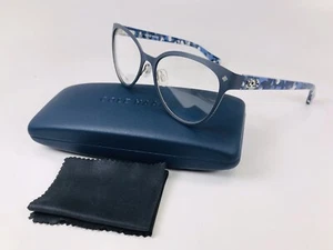 New Cole Haan CH5022 410 Matt Blue & Blue Camo INDIGO Eyeglasses 51mm with Case - Picture 1 of 12