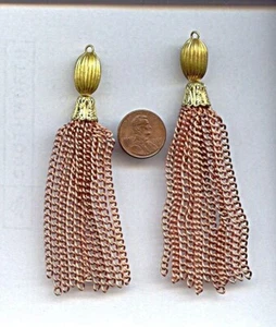 2 DE COLECCIÓN TAPA DE ACERO RECUBIERTO DE COBRE LATÓN 11 CADENA ACERA 4" BORLAS T39 - Imagen 1 de 1
