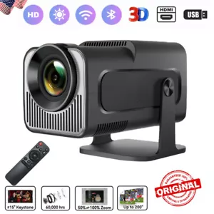Mini Portable Projector 4K 1080P UHD Home Theater 10000 Lumen LED WiFi Bluetooth - Picture 1 of 14