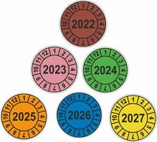 UVV Prüfplaketten Jahresplaketten Wartung BGV D27, 2022 2023 2024 2025 2026 2027