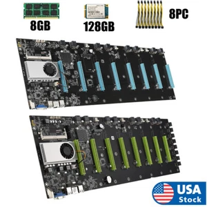 USA Ship BTC-37 Riserless Mining Motherboard 8Gpu Bitcoin Crypto Ethereum Mining - Picture 1 of 18