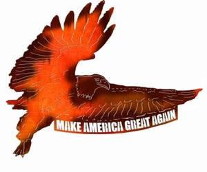 AMERICAN EAGLE MAKE AMERICA GREAT AGAIN 19" HEAVY DUTY USA MADE METAL SIGN - Picture 1 of 1