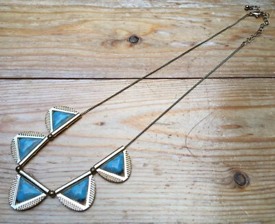 Precioso y delicado collar panel turquesa/geométrico/accesorio/impresionante Foto 1 de 4