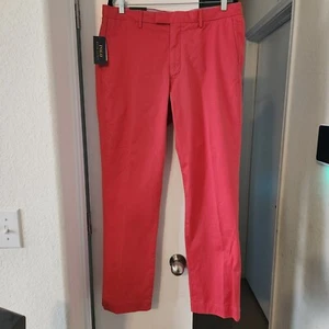 NEW Ralph Lauren POLO Mens W37" L32" Straight Fit Stretch Chino Pants Spring Red - Picture 1 of 12
