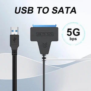 USB 3.0 To SATA 22 Pin SSD Adapter Connector Cable Lead 2.5 Inch Hard Disk Drive - Afbeelding 1 van 12