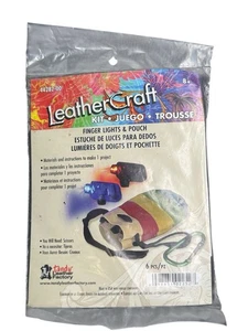 Tandy LeatherCraft Kit Finger Lights & Pouch DIY Craft Set New Sealed Kids 8+ - Picture 1 of 2