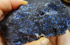 Ágata azul dendírtica áspera, libras lapidarias, losa de ágata de 2,8 libras (1,3 kg) - Imagen 1 de 18