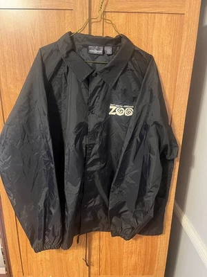 Chaqueta Fort Wayne Children’s Zoo negra con botones ligera para hombre 2XL 100 % Nylo Foto 1 de 4