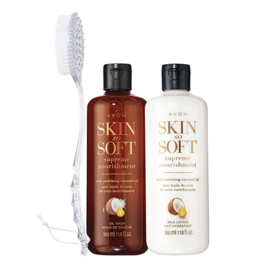 Avon Skin So Soft  SUPREME NOURISHMENT Coconut Lotion & Body Wash ~NEXT DAY SHIP - Image 1 of 4