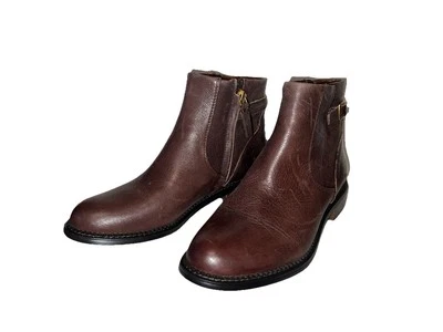 NUEVO Franco Sarto Mujer Cuero Marrón Botines Zapato Talla 6 Sin Caja Foto 1 de 4