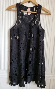 Ocean Club Size 10- 12 Black Cover Up - Beach Wear, Open Knit, Mini Dress (90) - Picture 1 of 10