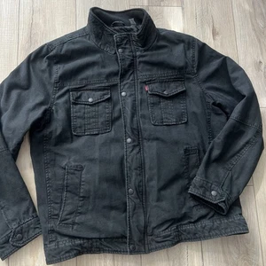Levi's Herren 2 Wege Stretch Baumwolle Twill Jacke SCHWARZ L Viral Costco Ausverkauft - Bild 1 von 8