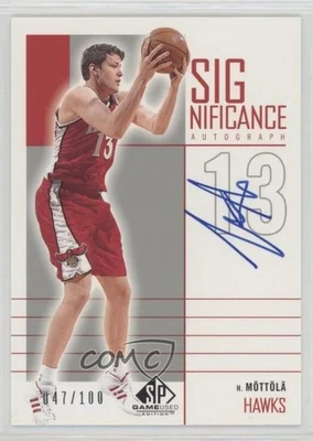 2002-03 SP Game Used Edition SIGnificance /100 Hanno Mottola Möttöla #HM Auto - Image 1 of 2