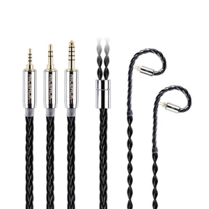 BlackCat Ultra IEM Cable, 8 Core Earphone Upgraded Cords, Zinc Copper Alloy O... - Picture 1 of 9