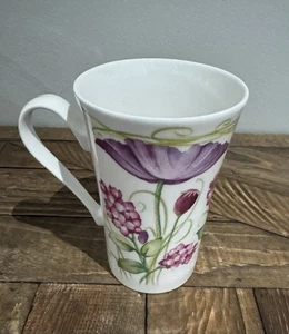 1 Kaffeebecher Tasse Crown Trent Ltd. Blumen Fine Bone China Made in England - Bild 1 von 11