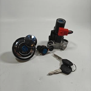 Interruptor de encendido Gas Tapa de combustible Cubierta Asiento Bloqueo Juego de llaves para Yamaha XVS125 XVS250 - Imagen 1 de 10